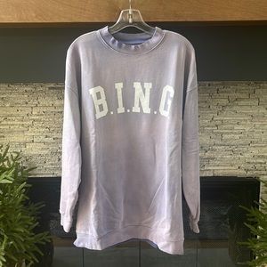 EUC Anine Bing Tyler Sweatshirt in Washed Lavender Size Large